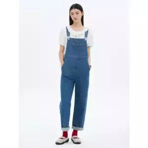 [매장정품] 8SECONDS 에잇세컨즈 골조직 데님 오버롤 블루