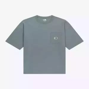 노스페이스 thenorthface NT7US01L 화이트라벨 포켓 반팔 라운드티 GRAYISH BLUE