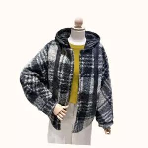 러브앤쇼 LOVE N SHOW 후드배색체크점퍼 GCFMGJP11 487215