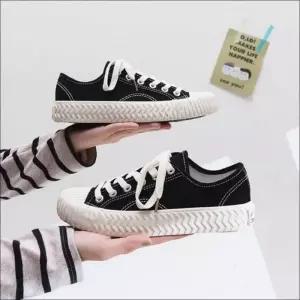 여자 2컬러 캐주얼 운동화 스니커즈 로우탑 캔버스