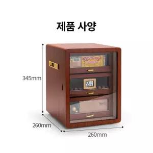 프리미엄 시가 보관함 여행용 수납함 블랙 슬림담배케이스 삼나무 시가습도 담배용품 소형 삼중