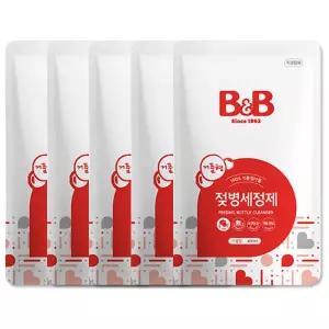 비앤비 젖병세정제 거품형 리필 400ml x 5개 아기 유아 용기 액상형