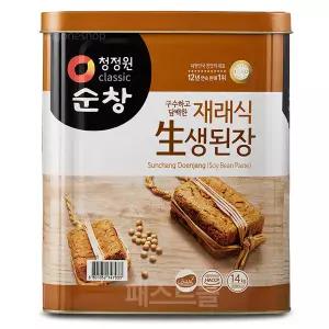 청정원 순창 재래식 생된장(캔) 14kg