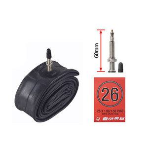 자전거튜브 프레스타튜브 흥아 26x1.0~1.50 밸브길이60mm
