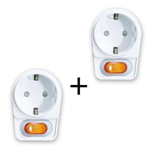 국산 1구 L자 스위치 멀티탭2개/절전 콘센트