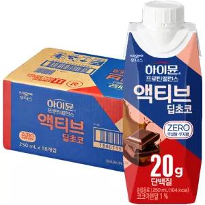하이뮨 프로틴 밸런스 액티브 초코 250ml 18입