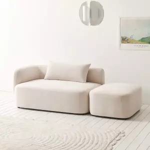 보루네오 마르체 오앤 아쿠아텍스 2인용 모듈 소파+보조스툴 BCU853C