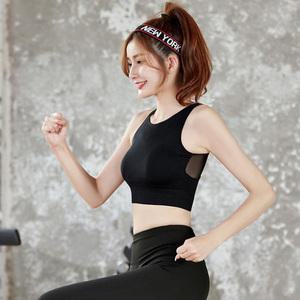 쿨 메쉬 노와이어 스포츠 브라 볼륨업 요가 필라테스 헬스 탑 나시