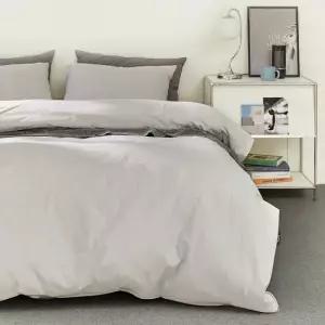 [파르페by알레르망] 플레인 80수 워싱 누빔이불커버패드세트 Q