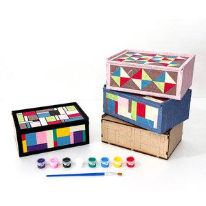 물티슈 다용도 보관함 만들기 재료 키트 세트 diy 물감 한지 공예 우드 소품 미술 꾸미기 초등 중등 전통 노인 복지관 체험 단체 