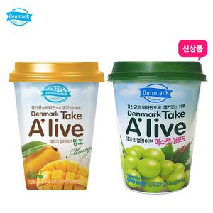 덴마크 테이크 얼라이브 250mlX12컵 망고6+머스캣6/유산균/비타민주스/무배