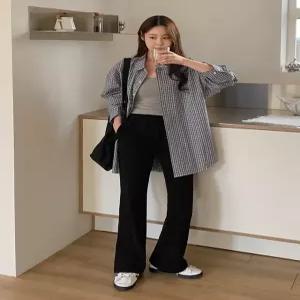 [제작] 스판뿜뿜 밴딩 부츠컷 팬츠 64312 빅사이즈 여성의류