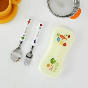 [키친유]아기 유아 어린이 캐릭터 스푼 포크 수저집 세트 어린이집 준비물 수저통 지능개발 자기주도