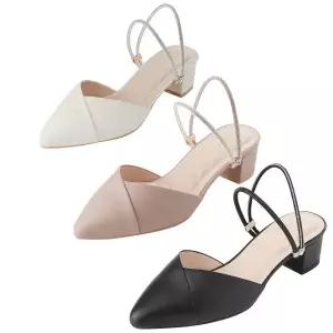 [롯데백화점]엘칸토 논슬립쿠션 LD79 베스트 투웨이 여성 뮬 슬링백 LCWO78U413 블랙/핑크/아이보리