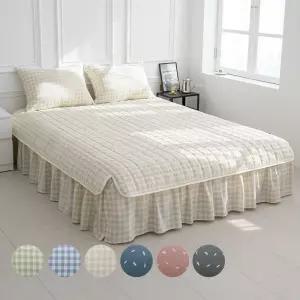 먼지없는 모던체크 코코 날개 침대커버 SS Q K