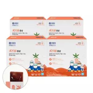 연세 키즈텐 홍삼 6년근 아연 젤리 스틱 블루베리맛 20g 4박스