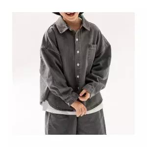 키즈청남방 주니어남방 남아셔츠 유아데님셔츠 흑청 중청 오버핏와이셔츠