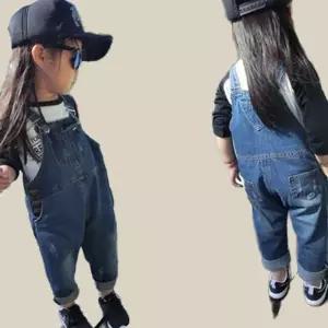 멜빵청 아동 청 데님 멜빵 바지 빈티지 구제