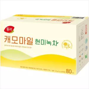 [10%중복쿠폰/최대3,000원]동서 캐모마일 현미녹차 80T//2개구매시 1000원DC