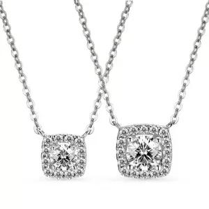 14k 쿠션 랩 다이아몬드 목걸이 2부)