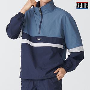 스프리스 남성 3단 배색 아노락 점퍼 네이비