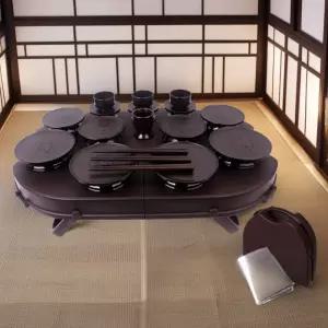 휴대용 제기세트 23p 휴대용제기 그릇 성묘제기 제사상 접이식