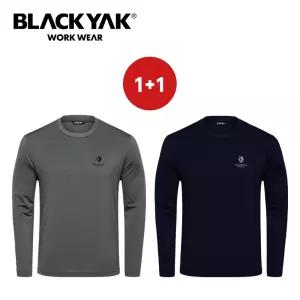 2개세트 블랙야크 긴팔 라운드 티셔츠 기능성 와플 등산 남성
