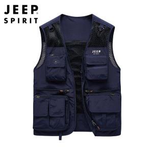 JEEP 지프 남자 아웃도어 캐주얼 촬영 낚시 등산 조끼