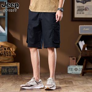 JEEP SPIRIT 남자 포켓 여름 작업바지 스판 슬랙스 빅사이즈 카고반바지