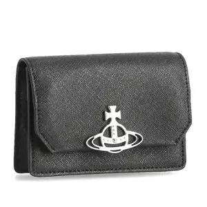 [비비안웨스트우드] ORB 로고 5115002OW L001N N401 비비안 웨스트우드 사피아노 가죽 명함 카드지갑