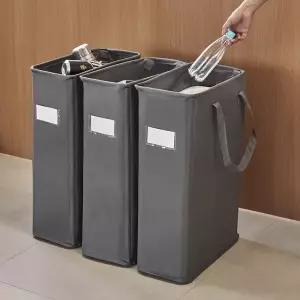 [리본제이]재활용 분리수거함 캐리백 슬림형 1P / 옥스포드 원단 가정용 휴지통