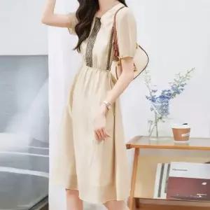 라운드넥 스트링 여름 미디 원피스 셀리브원피스