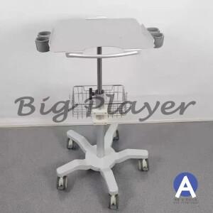 초음파 스캐너 기계 사용 지원 높이 조절 가능한 알루미늄 트롤리 카트 모바일 스탠드