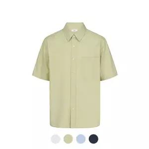 앤드지 캐주얼 셔츠 세미와이드핏 코튼 포켓 반팔 와이셔츠 출근룩 남친룩