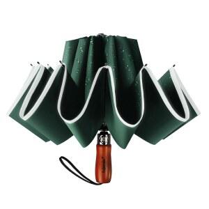 레조레인 골프 대형 반전 우산 - 블랙 빅 방풍 헤비 듀티 업사이드 46/50/54인치 소형 후진 자동차 자동 접이식 반사 우산