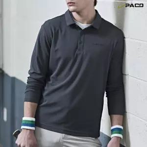 르파코 남성 여성 기능성 골프 테니스 배드민턴 긴팔 카라 티셔츠 차콜