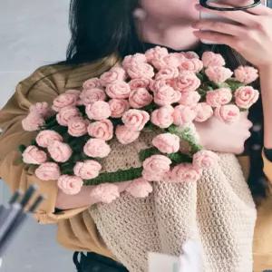 꽃다발담요 뜨게꽃 블랭킷 재료 은방울꽃 뜨게 손뜨개 손뜨개질 뜨기