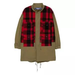 준야 와타나베 체크 피시테일 파카 WPC016051 TP444384574