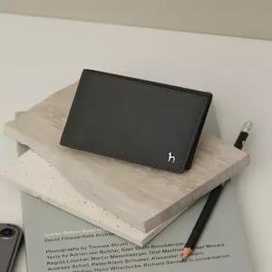 헤지스 액세서리 남성 25SS [스테디셀러] 그린 단색 소가죽 반지갑 WUWA5E372E3