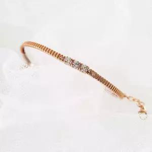 14k 18k 세렌 버티컬 뱅글 팔찌 모이사나이트 포인트 세로줄 링팔찌