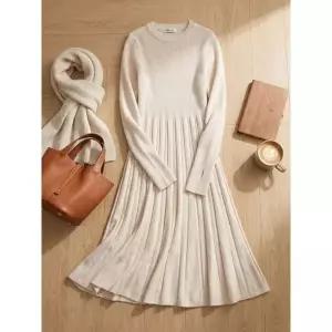 [하프클럽/]에스틴 플리츠 니트원피스_NC4OP012