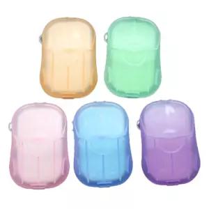 휴대용 종이비누 20매 여행용 학원 단체 판촉물 홍보 인쇄