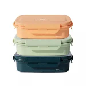 무연마제 스테인리스 지켜텐 560ml 칸막이  3colors) 도시락 런치박스 전자레인지 직장인