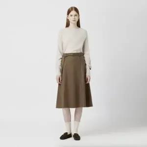 [롯데백화점]씨씨콜렉트 울 블렌드 벨티드 플레어 스커트 C254MSD033