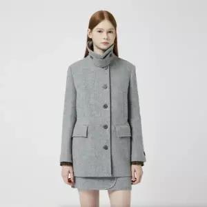 [롯데백화점]씨씨콜렉트 알파카 블렌드 싱글 하프 코트 C254MSG002