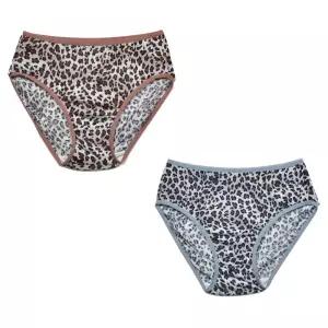 2컬러 호피무늬 중년여성 삼각팬티 쫀쫀한신축성 시원한속옷 소프트한촉감 데일리룩