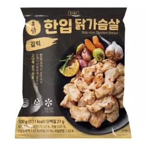 흑닭 한입 닭가슴살 갈릭100g 10팩