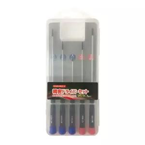 썬키 정밀 십자 일자 드라이버 5P 세트 SPD-5S/휴대용/DIY/분해/수리/멀티/미니/소형/시계/안경/노트북