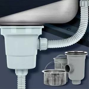 씽크대 배수구 교체용 호스 싱크통 세트(대) 쓰레기망 가정집 음식물찌꺼기