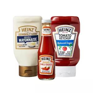 하인즈 리듀스드 슈가 케찹 369g x1개 +스위트 칠리 소스 310g x1개 +마요네즈 295ml x1개